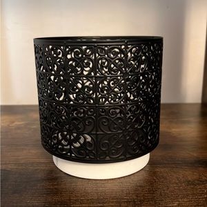 Bath & Body Works Black & Marble 3 Wick Candle Holder